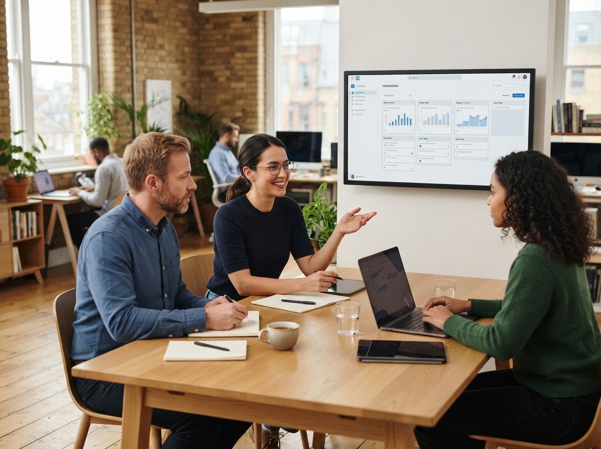Clear Swapholdance team reviewing multi-exchange portfolio analysis on a dashboard